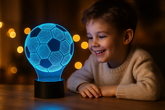 3D Illusion Football Night Lamp 16 Color LED Light for Kids and Boys